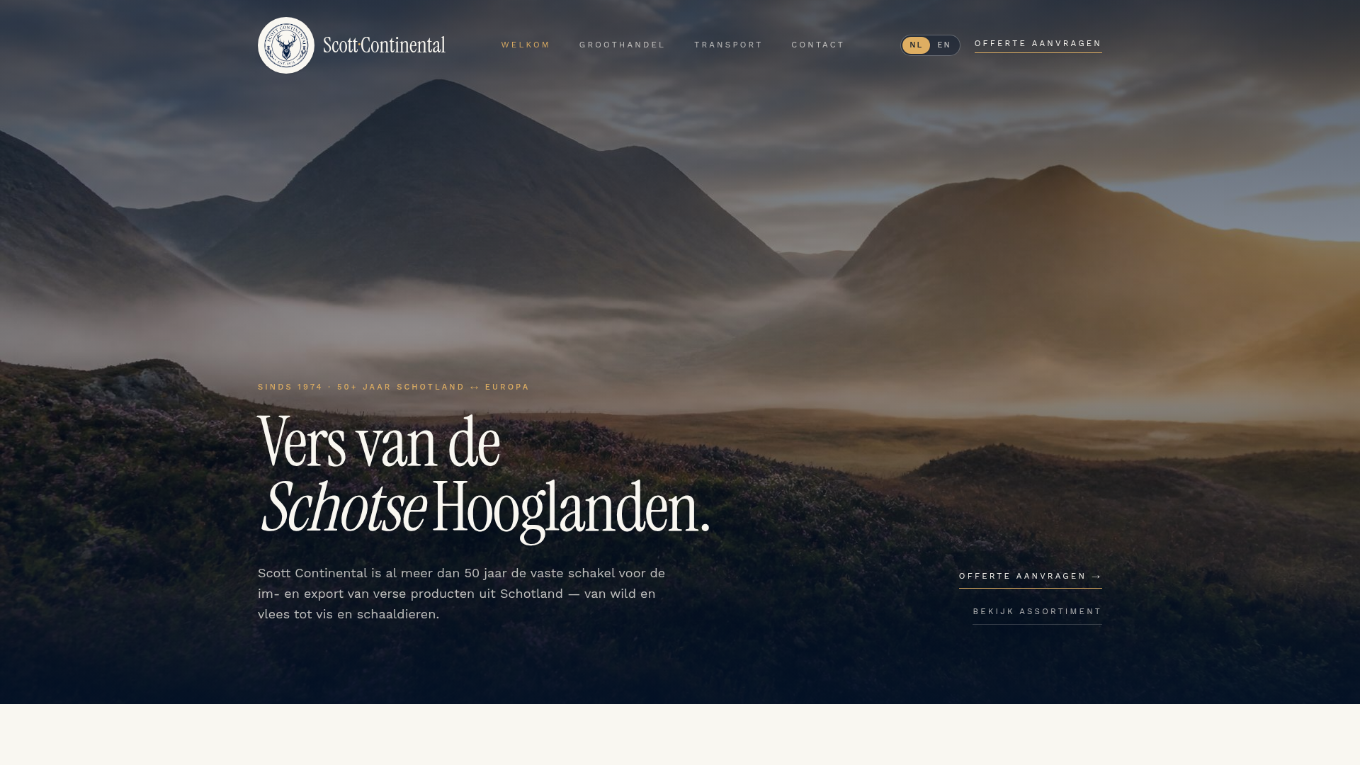 Scott Continental — website gebouwd door NextBuild